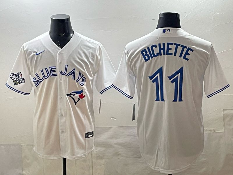 Men 2025 Toronto Blue Jays #11 Bichette White Game Nike MLB Jersey style 02->toronto blue jays->MLB Jersey